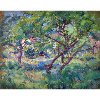 РЕПРОДУКЦИИ НА КАРТИНИ Къщата на художника, видяна през дърветата (1909)